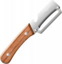 Stainless Steel Vegetable Peeler with Wooden Handle & Built-in Bottle Opener - Single Blade Fruit & Veg Peeler with Ergonomic Grip, Rust Resistant Kitchen Tool for Home Cooking Use...