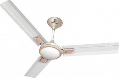 Standard Ameo Energy Saver 1200mm Ceiling Fan (White- gold mist ), High speed 390 r/min (RPM), Dust Resistant