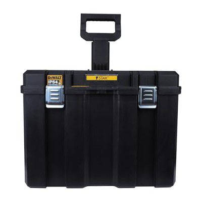 STANLEY Dewalt Dwst83347-1 50 Kg Load Capacity Heavy-Duty Portable Plastic Deep Tstak-Box And Removable Tray Compartment For Easy & Convenient Storage, 1 Year Warranty, Yellow & Black