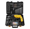 STANLEY SDH550KM-IN 550W 10mm Corded Single Speed Hammer Drill Machine with Mechanical Hand Toolkit (120-Pieces)...