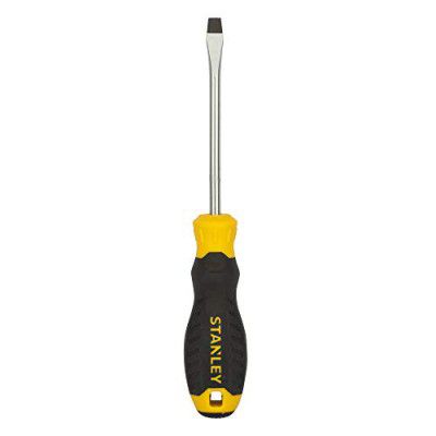 STANLEY STMT60826-8 Cushion Grip Slotted Standard Screwdriver 6.5 mm x 100 mm Black and Yellow