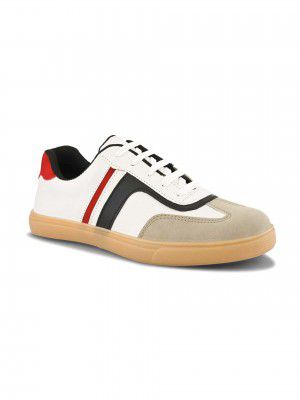 STANPHORD Mens Tpkp 9622 White_Black Men Lightweight Comfort Insole Lace-up Sneakers