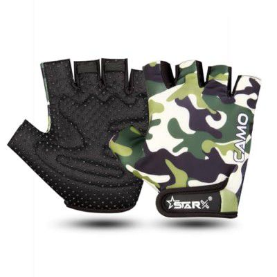 STAR X Camo Gym Gloves Army Black