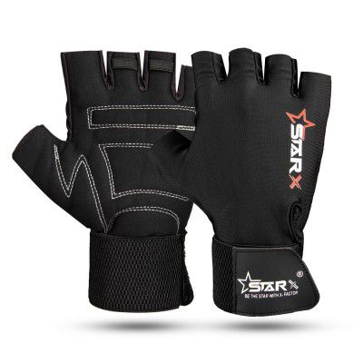 STAR X Minati Wrist Support Gym Gloves Black for Men and Women