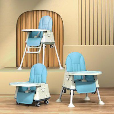 StarAndDaisy Comfort Baby High Chair for Feeding with 4 in 1 Multifunctions for 6 Months to 3 Years Girls & Boys (Blue)