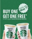 Starbucks | Buy 1 Get 1 Free offer | Valid only on 7th May...