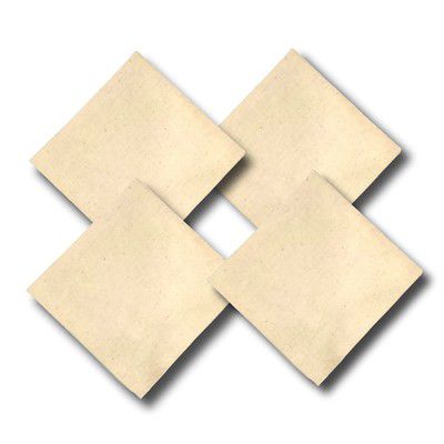 STARCHY 4Pcs AIO Multi Purpose Cotton Muslin Cloth Pre Cut N Stitched Beige (12×12inches)