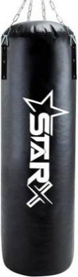STARX PU UnFilled Punching Sack with Rust Proof Stainless Steel Chain Hanging Bag (3FT)