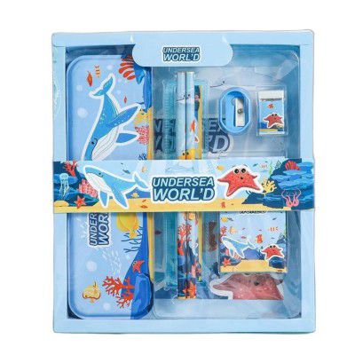 Stationery Set for Kids – 12 Pcs School Supplies Kit with Pencil Case