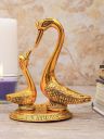 StatueStudio Gold Oxidised Swan Pair Showpieces...