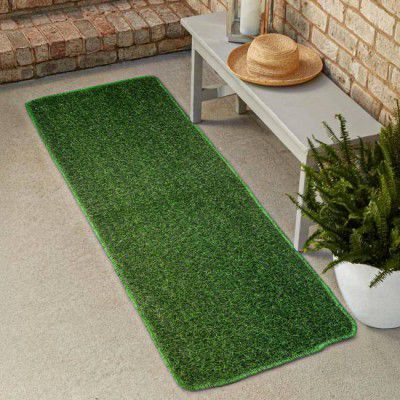 STATUS Artificial Grass Door Mat  (Green, Large)