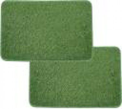 STATUS Artificial Grass Door Mat  (Green, Small, Pack of 2)