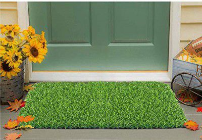 Status Artificial Grass Floor Door Mat in Home Kitchen Office Entrance Mats (12 x 18 Inch)