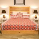 Status Contract -2024 Cotton Rich Double Bedsheet with 2 Pillow Covers for Bed Room, Home, Hotel-120 GSM (D1)...