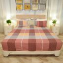 Status Contract -2024 Cotton Rich Double Bedsheet with 2 Pillow Covers for Bed Room, Home, Hotel-120 GSM (D2)...