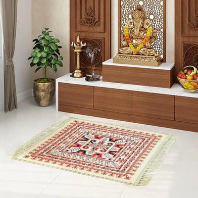 Status Contract 3D Printed Foam Assan for Pooja/Path/Prayer/Meditation/Dhyan 45 x 45 Cm