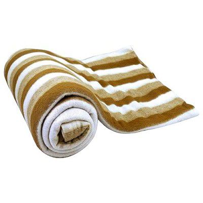 Status Contract All Season Multipurpose Polar Fleece/Summer AC Blanket/Single Bed Blanket/Light Weight Blanket (Brown)