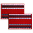 Status Contract Anti Slip Front Monsoon Doormat (38x58cm) - Pack of 2 (Red)...