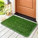 Status Contract Braided Artificial Grass Mat, Floor Mat, Door mat Natural Green - Doormat (12 X 18)...