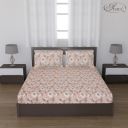 Status Contract Cotton Rich Double Bedsheet with 2 Pillow Covers for Bed Room, Home, Hotel-120 GSM (Brown)...