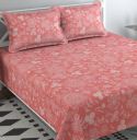 Status Contract Cotton Rich Double Bedsheet with 2 Pillow Covers for Bed Room, Home, Hotel-120 GSM (Floral)...