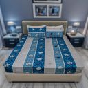 Status Contract Cotton Rich Double Bedsheet with 2 Pillow Covers for Bed Room, Home, Hotel-120 GSM (D5)...
