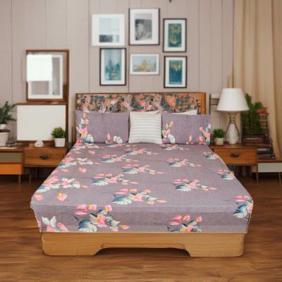 Status Contract Cotton Rich Double Fitted Bedsheet -120 GSM (3801)