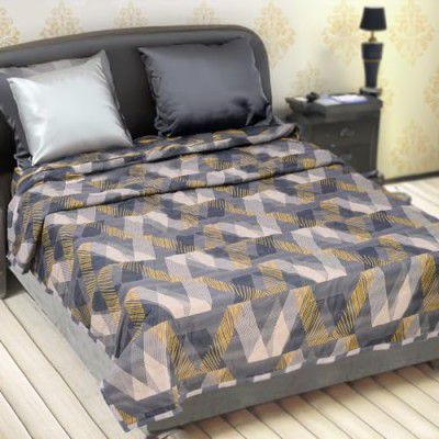 Status Contract Pure Cotton 120 GSM Reversible Soft Lightweight Printed Double Bed Blanket/AC Dohar/Skin Friendly Dohar-220x200 cm (BLUE)