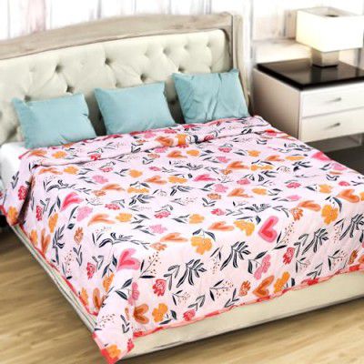 Status Contract Pure Cotton 120 GSM Reversible Soft Lightweight Printed Double Bed Blanket/AC Dohar/Skin Friendly Dohar-220x200 cm (RED)