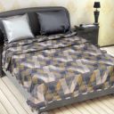 Status Contract Pure Cotton 120 GSM Reversible Soft Lightweight Printed Double Bed Blanket/AC Dohar/Skin Friendly Dohar-220x200 cm (BLUE)...