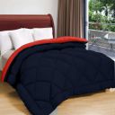 Status Contract Reversible Solid Comforter Double Bed Blanket for Winter//Double/GSM- 220/SIZE -220 x 215 cm(Dark Blue-Red)...
