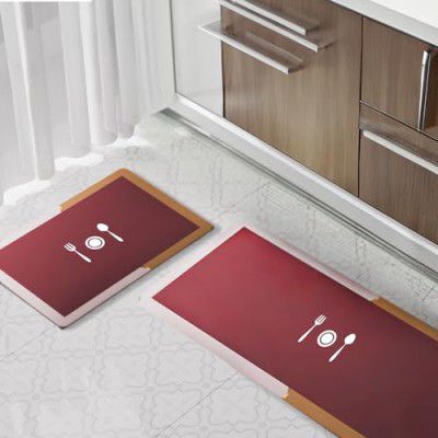 Status Contract set of Runner & Mat Kitchen Decor | (Brown) (RR-120x40,DM-38x58 CM)