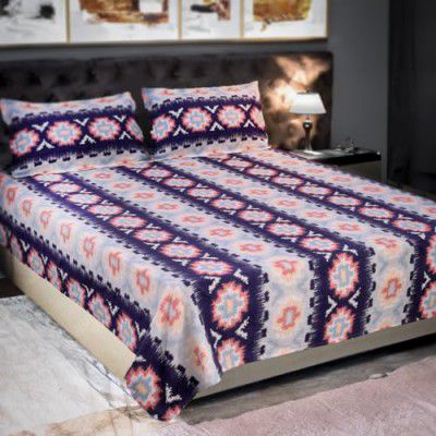 Status Contract Spring Summer Collection-2024 Cotton Rich Double Bedsheet with 2 Pillow Covers