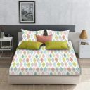 Status Contract SS-24 Cotton Feel Double Bedsheet with 2 Pillow Covers for Bed Room, Home, Hotel (Floral)...