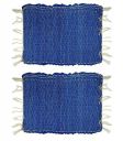 STATUS Cotton Doormat Blue 12 x 18 Inch Pack of 2 PC...