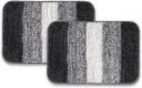 STATUS Microfiber Bathroom Mat  (Black, Medium, Pack of 2)...