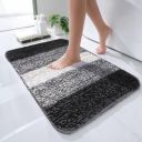 STATUS Microfiber Bathroom Mat (Black, Medium)...