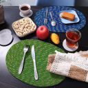 Status Multi-Purpose Braided Place Mat for Indoor Kitchen, Hall, and Room - Durable Mat for Home Decor 30x50 cm Multi-Color (Pack of 2) Random Color...