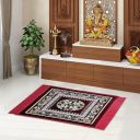 STATUS Multipurpose Pooja Prayer Mat 18x18 inch Pooja Assan (MEHROON)...