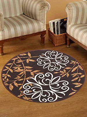 Status Nylon Floor Round Carpet Mats Rug for Living Room, Dining Room,Kitchen, Hall (30 x 30 inches Or 78cm x 78cm) (Multi - 889)