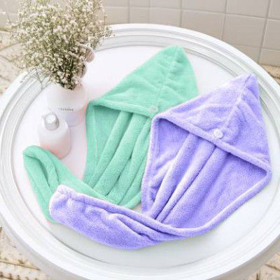 STATUS Polycotton 200 GSM Hair Towel Set  (Pack of 2)