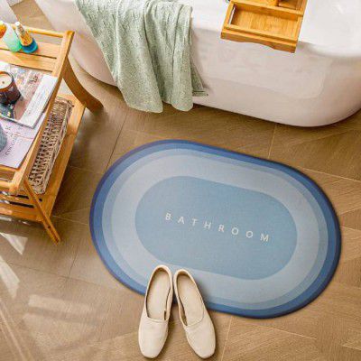 STATUS PP (Polypropylene) Bathroom Mat  (Sky blue, Medium)