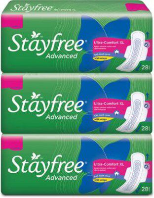 STAYFREE Advanced Ultra - Comfort Soft XL Sanitary Pad (Pack of 84) Sanitary Pad (Pack of 84)