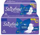 STAYFREE Dry-Max All Nights| All round protection through the night| 2x better coverage Sanitary Pad  (Pack of 70)...