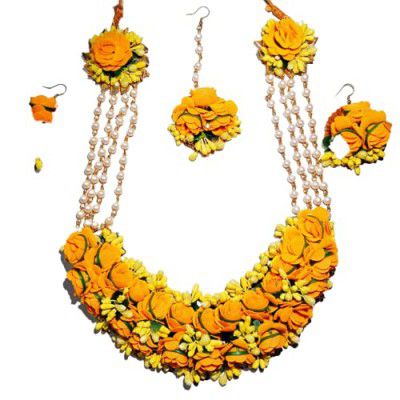 STCREATIONS Artificial Bridel haldi Flower Mala for Women | G_3