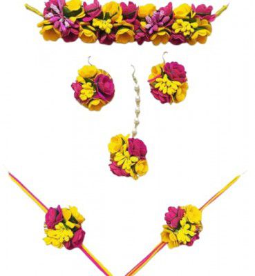 STCREATIONS Artificial Bridel haldi Flower Mala for Women | G_1
