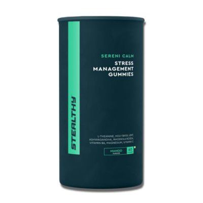Stealthy Sereni Calm Stress Management Ashwagandha Gummies with Magnesium for Stress, Anxiety Relief & Relaxation, Sugar-Free, 100% Vegan & Gluten-Free - Mango, 60 Gummy (Pack of 1)