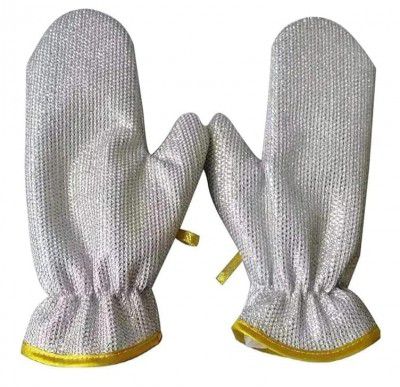Steel Wired Dishwashing Hand Gloves 