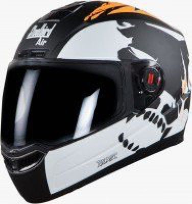 Steelbird Air-1 Beast Glossy Finish with Plain Visor (L-600 MM, Glossy Black with Orange)