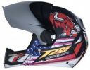 Steelbird Air RED HORN HEMET 0038 Motorsports Helmet (MULTICOLUR)...